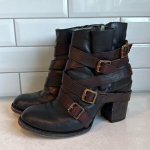Freebird by Steven Black and Brown Heeled Boots